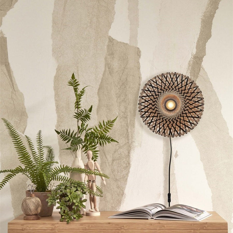 Applique Murale Kalimantan Bambou Noir et Naturel XS