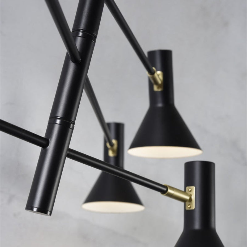 Plafonnier Izmir 3 Bras Noir & Doré 124 cm