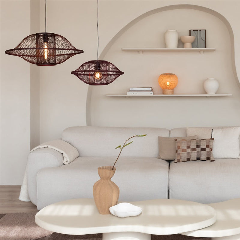 Suspension Maui Bambou Bordeaux 50 cm