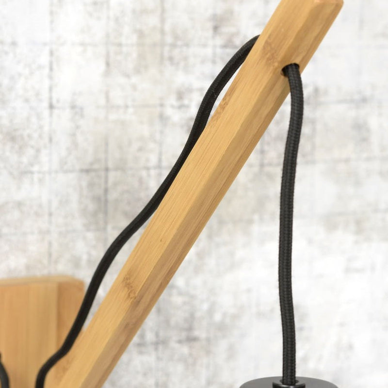 Applique Murale Kalimantan Bambou Noir et Naturel 60x15 cm L