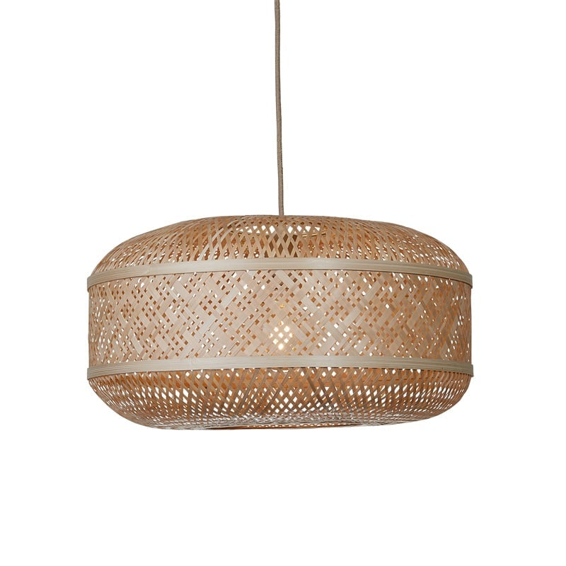 Suspension Langkawi Ronde Bambou Naturel 50 cm