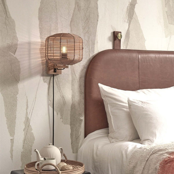 Applique Murale Tanami Rotin Naturel 25 cm