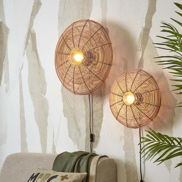 Applique Murale Tanami Rotin Naturel 55 cm