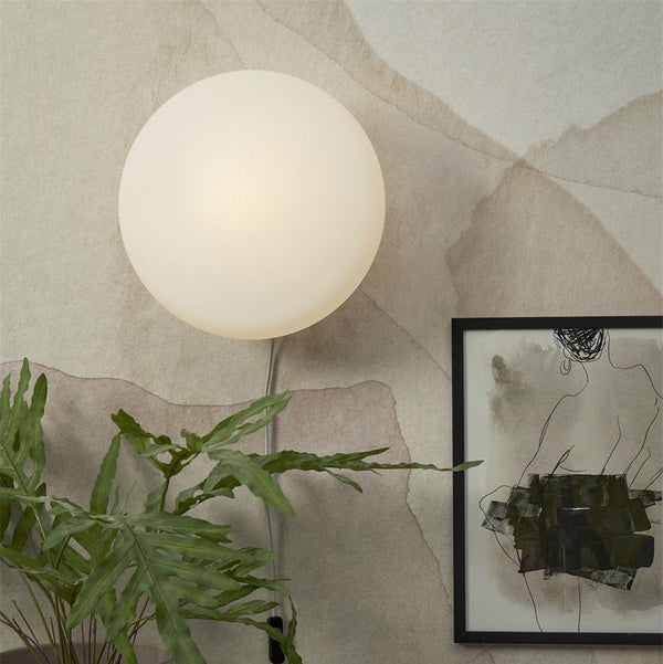 Applique Murale Sapporo Verre Blanc et Sable