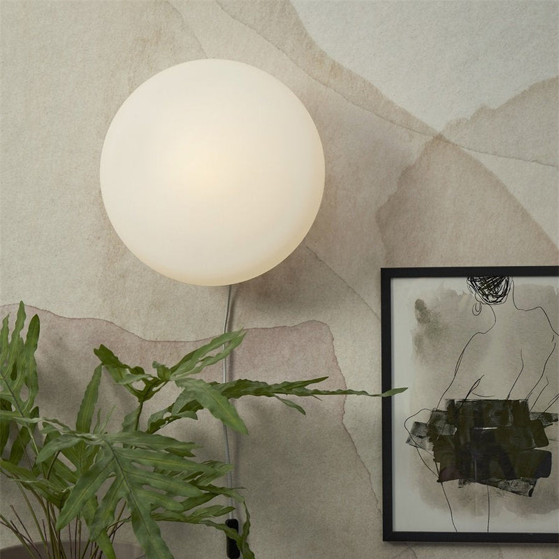 Applique Murale Sapporo Verre Blanc et Sable