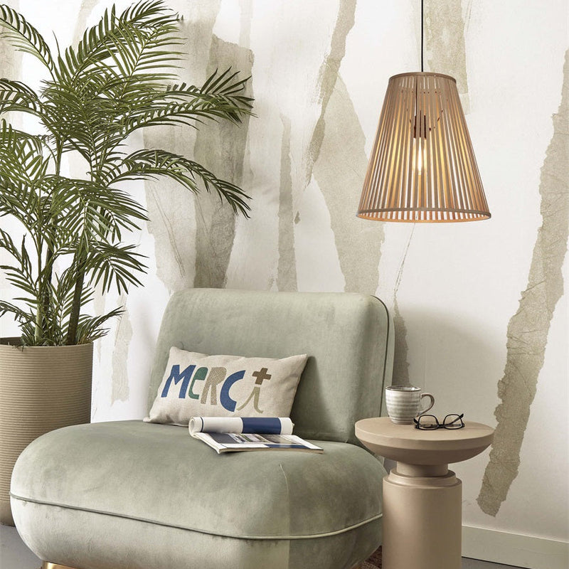 Suspension Merapi Bambou Naturel Évasée 40 cm