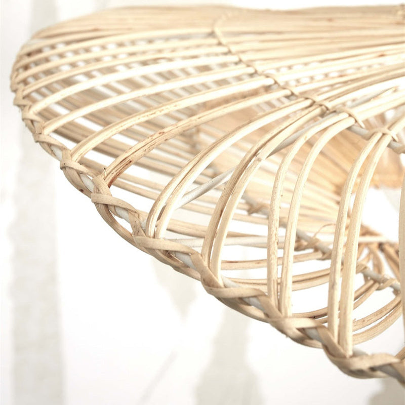 Lampadaire Zanzibar Rotin et Bambou Blanc 150 cm