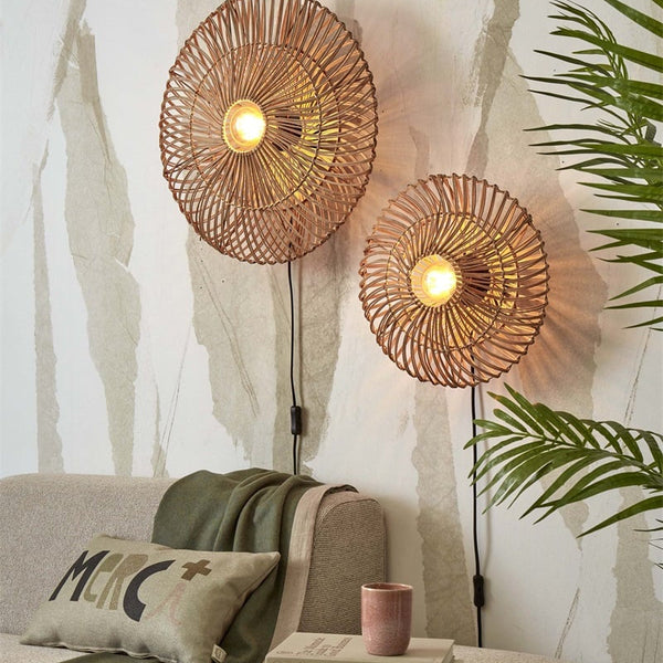 Applique Murale Zanzibar Rotin Naturel 55 cm