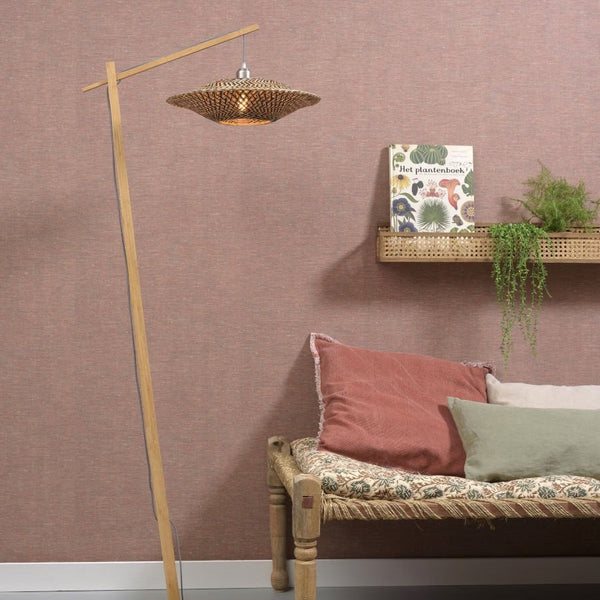 Lampadaire Bali Bambou Naturel et Noir