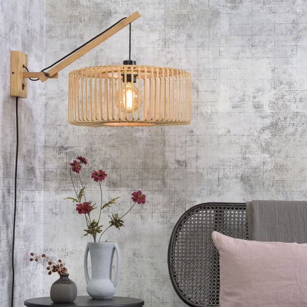 Applique Murale Bromo Bambou Naturel 40x18 cm