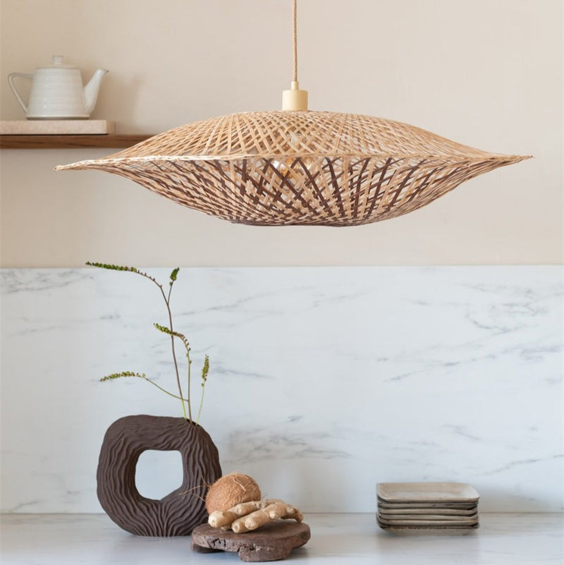 Suspension Madura Bambou Naturel et Brun 60 cm
