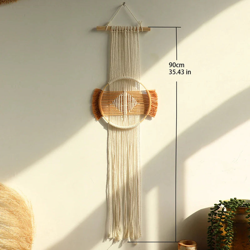 Macramé Rond Suspendu Bohème Coton