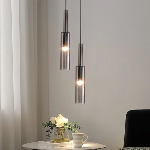 Suspension LED Tube Cristal Nordique