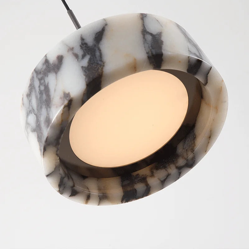 Suspension Circulaire Marbre Naturel LED