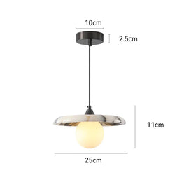 Suspension Ronde Marbre Noir Élégante