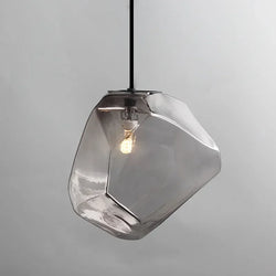 Suspension Verre Pierre Moderne Colorée