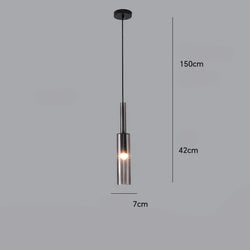 Suspension LED Tube Cristal Nordique