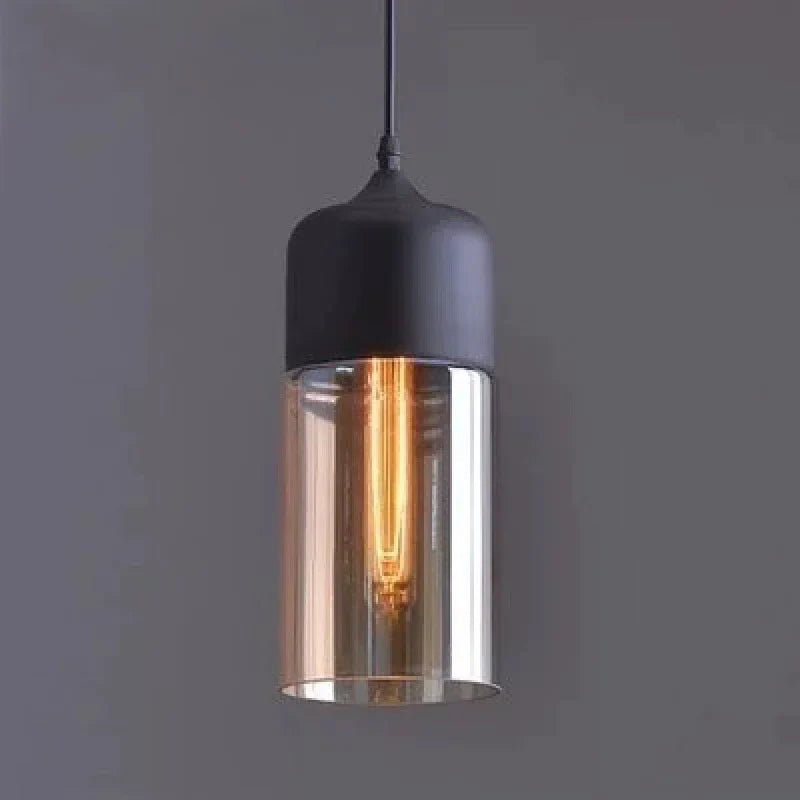 Suspension Nordique Verre Noir LED