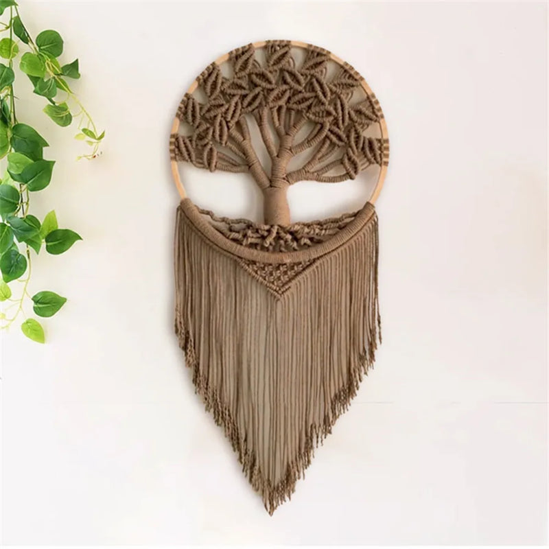 Macramé Bohème Arbre de Vie Tissé