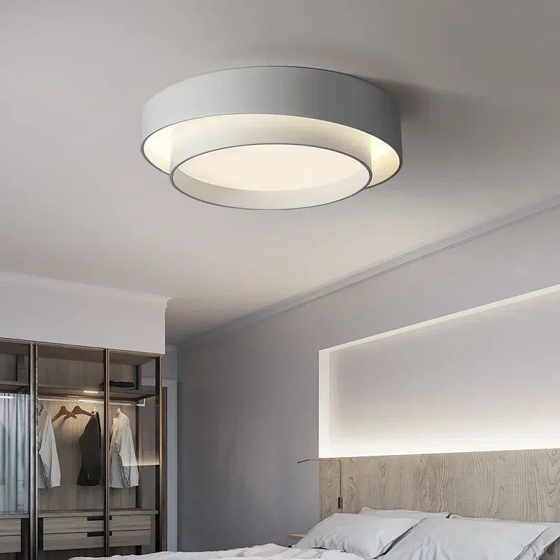 Plafonnier LED Nordique Double Cercle