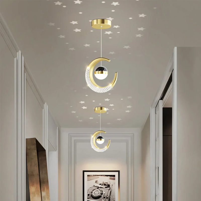 Suspension LED Lune et Étoile Féérique