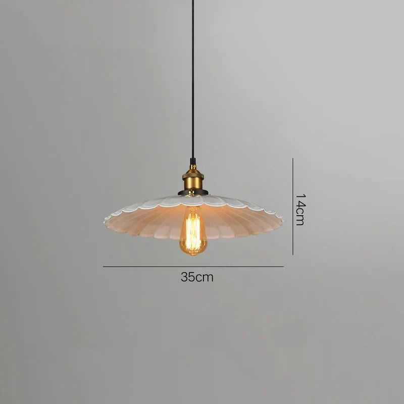 Suspension Vintage Plate Métal Créative