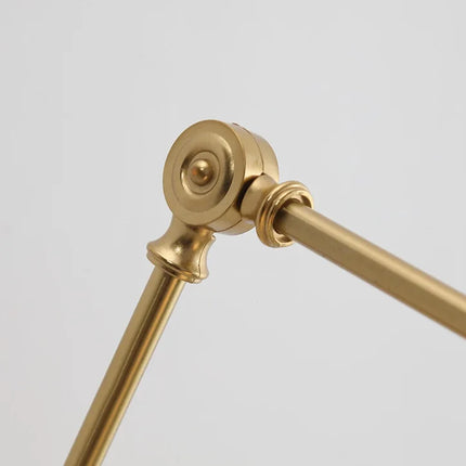 Schwenkbare Vintage-Wandleuchte aus Messing mit Keramikschirm