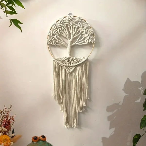 Macramé Bohème Arbre de Vie Tissé