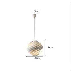 Suspension Tourbillon Blanc Minimaliste