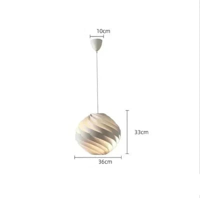 Suspension Tourbillon Blanc Minimaliste