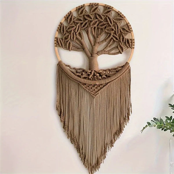 Macramé Bohème Arbre de Vie Tissé