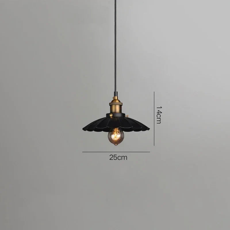 Suspension Vintage Plate Métal Créative
