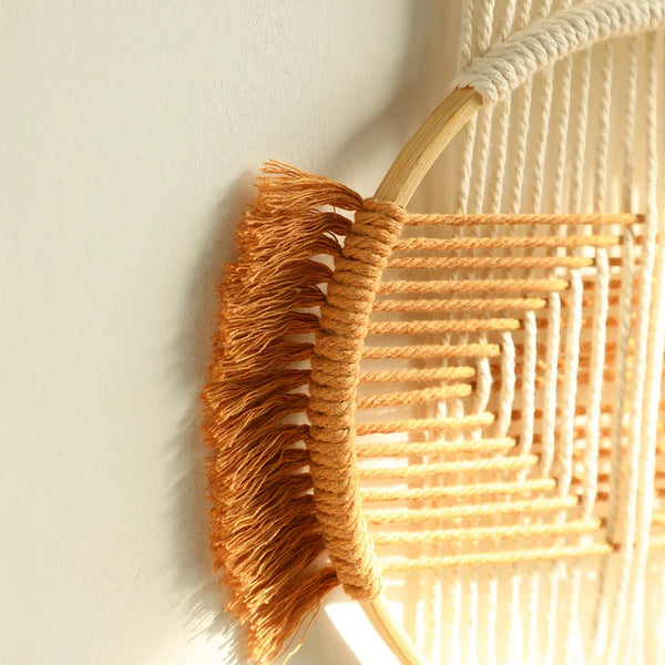 Macramé Rond Suspendu Bohème Coton