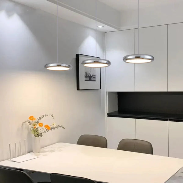 Suspension Chrome Plate Moderne LED