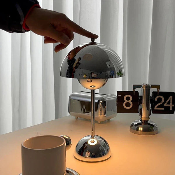 Lampe Nordique Chromée Sans Fil LED