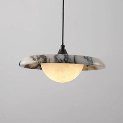 Suspension Plate Marbre Noir LED