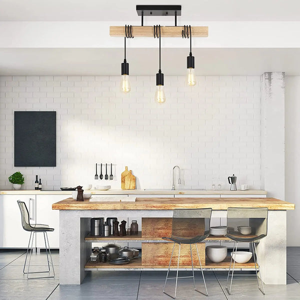 Plafonnier Bois Moderne Enroulé