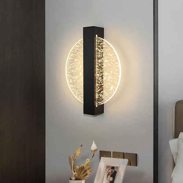 Applique Murale Disque Transparent Moderne