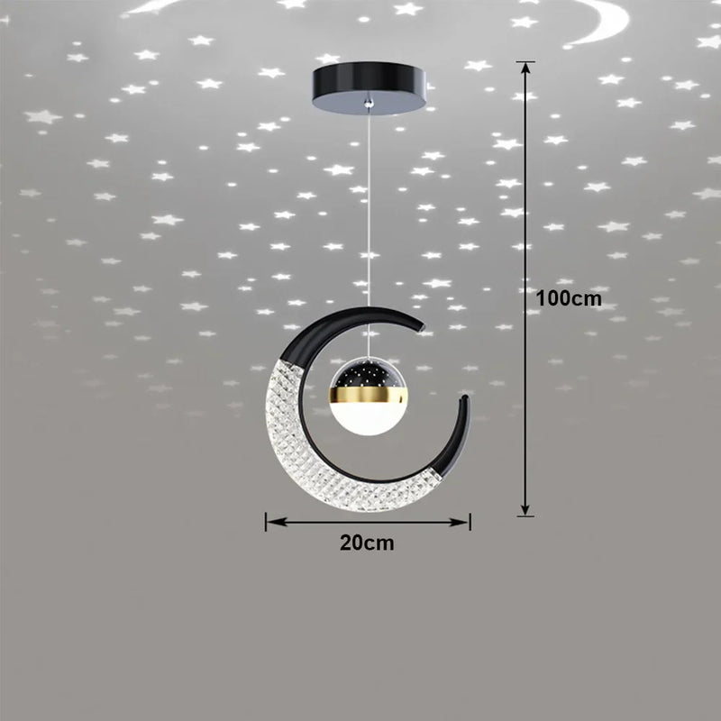 Suspension LED Lune et Étoile Féérique