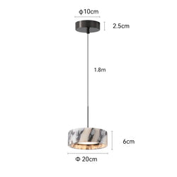 Suspension Circulaire Marbre Naturel LED