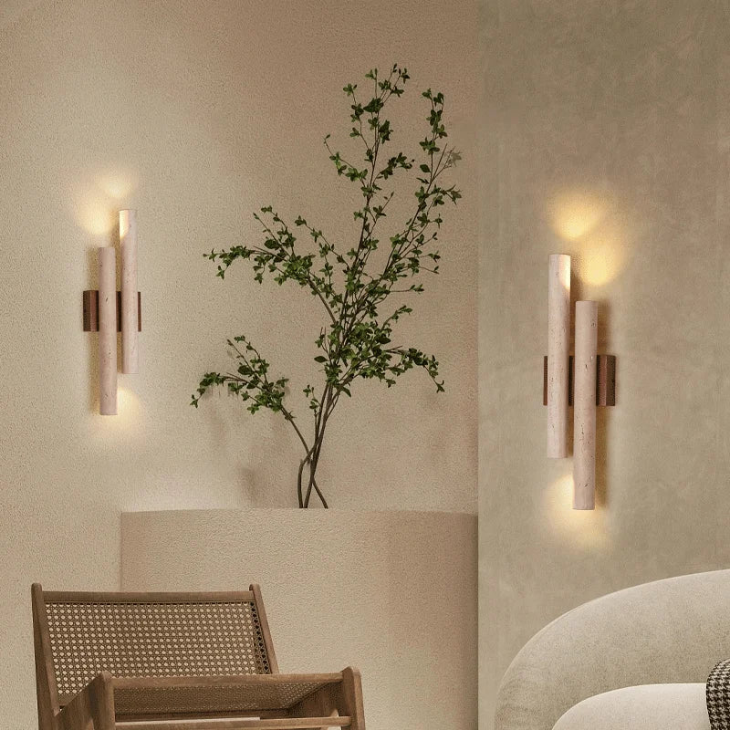 Applique Murale Double Pierre Naturelle