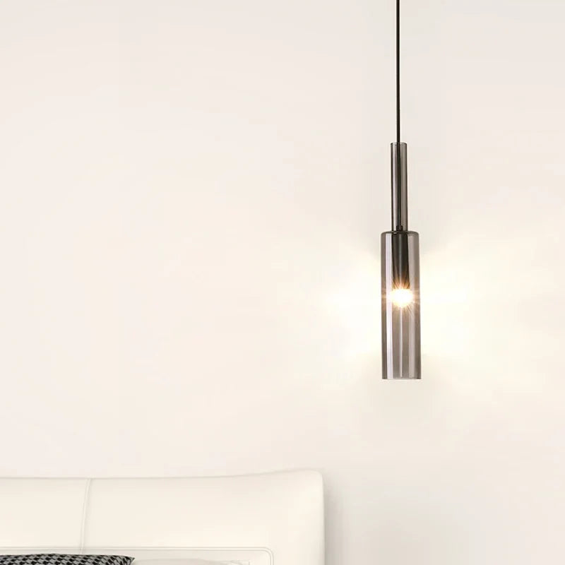 Suspension LED Tube Cristal Nordique