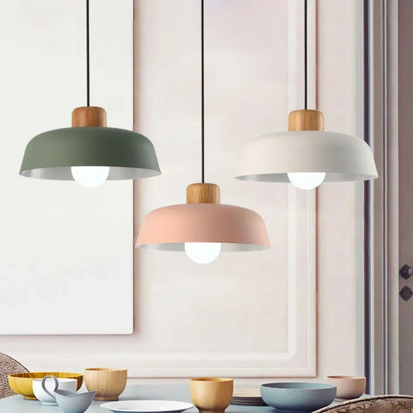 Suspension LED Aluminium Bol Colorée