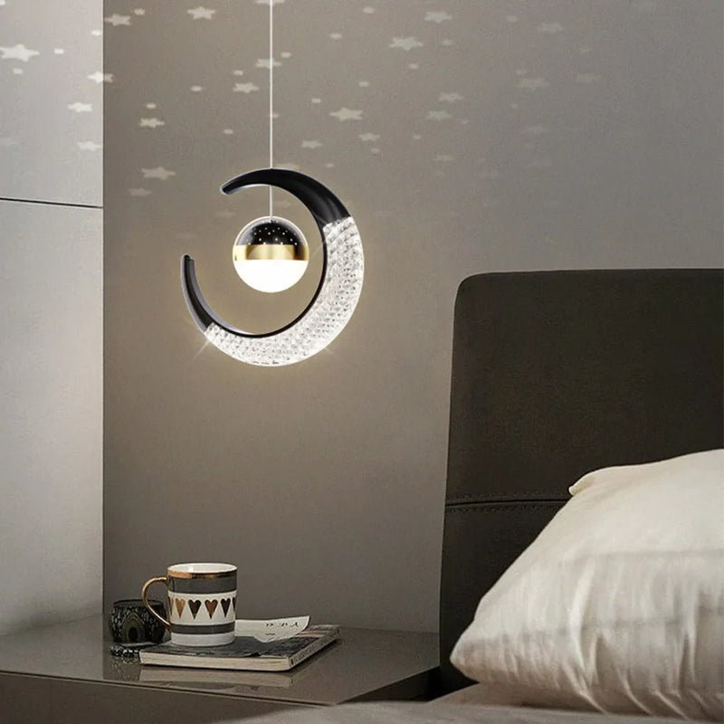 Suspension LED Lune et Étoile Féérique