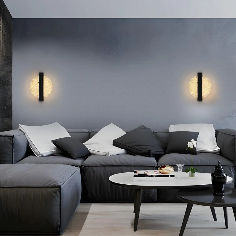 Applique Murale Disque Transparent Moderne