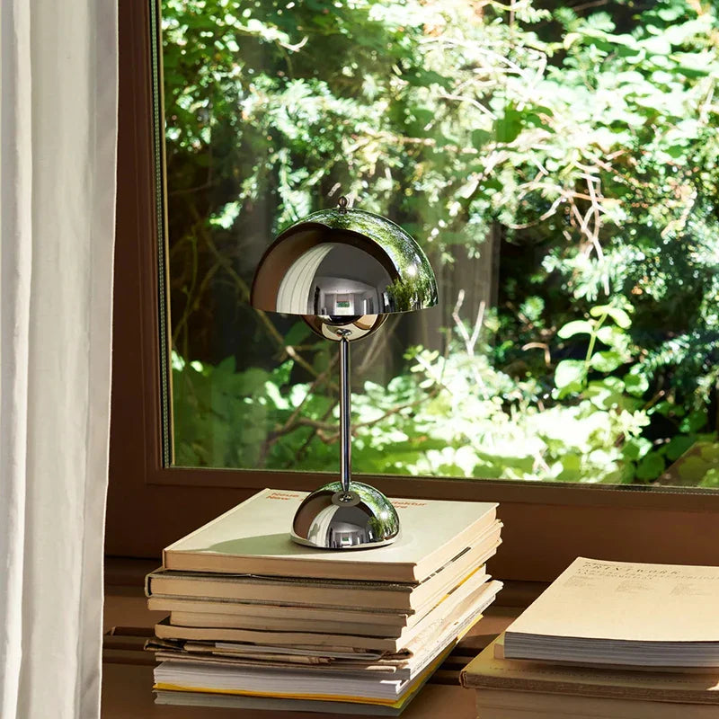 Lampe Nordique Chromée Sans Fil LED
