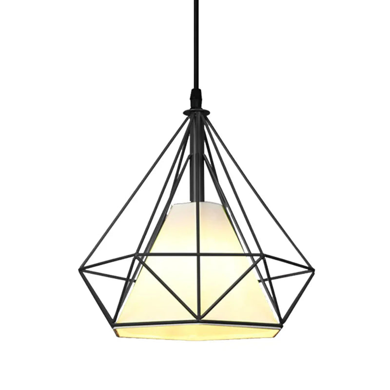 Suspension Industrielle Cage LED Colorée