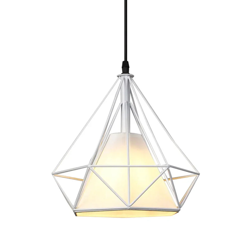 Suspension Industrielle Cage LED Colorée