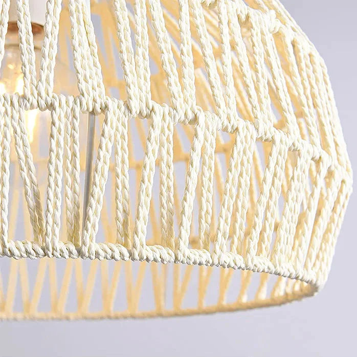 Suspension Chanvre Tissé Main Naturelle