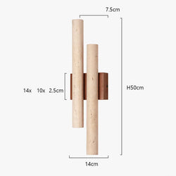Applique Murale Double Pierre Naturelle